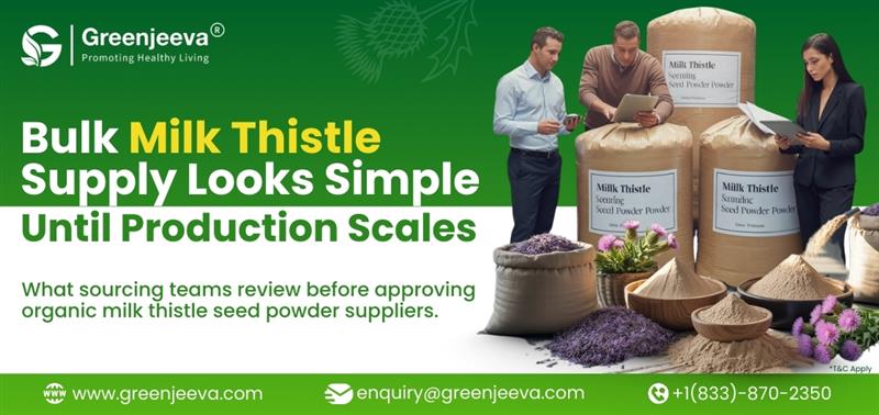 Bulk Organic Milk Thistle Seed Powder: Procurement Risks and Processing Factors U.S. Manufacturers Should Evaluate Before Scaling